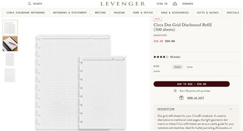 Where to buy dot grid refill paper (unpunched or punched for discbound ...