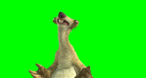 Sid the Sloth saying "They left without me!" Ice Age meme (Green Screen ...