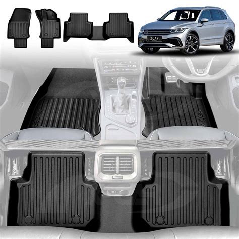 3D Floor Mats for Volkswagen VW Tiguan 2016-2024 All-Weather Liners | X-CAR