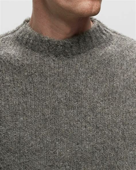 Our Legacy Sonar Roundneck Grey Pullovers Our Legacy