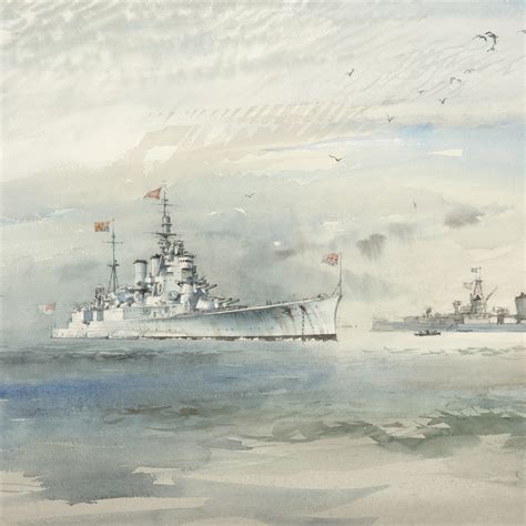 World War 2 Battleships Art