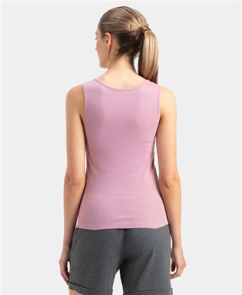 Buy Super Combed Cotton Rib Fabric Slim Fit Solid Tank Top - Lilas A113 ...