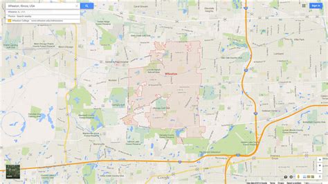 Wheaton, Illinois Map