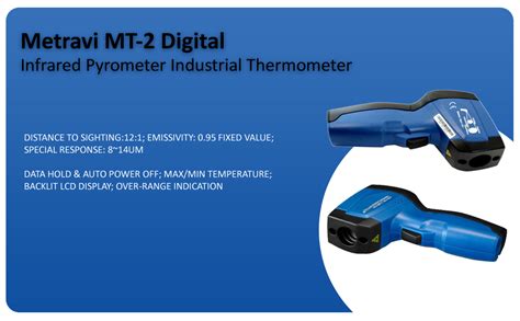 Metravi MT-2 Digital Non-contact Infrared Pyrometer Industrial ...