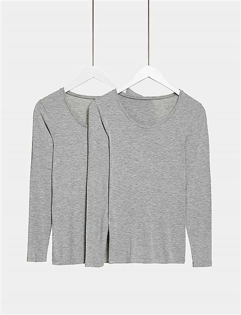 Buy 2pk Heatgen™ Thermal Long Sleeve Tops at Marks & Spencer