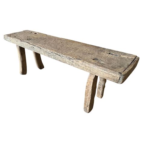 Late 18th Century Carved Primitive Spanish Catalan Settle Bench For ...
