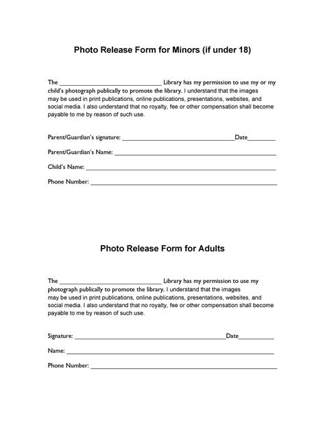 Image result for Media Release Form Template