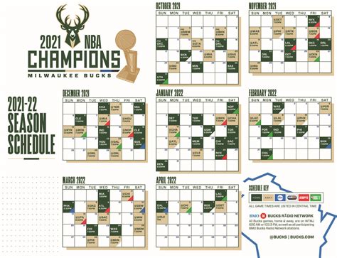 Milwaukee Bucks Printable Schedule - Printable Sight Words List