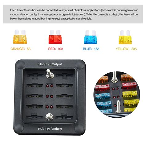 DriSentri 6 Way Fuse Block, Waterproof Car Fuse Car Boat 6 Way India | Ubuy