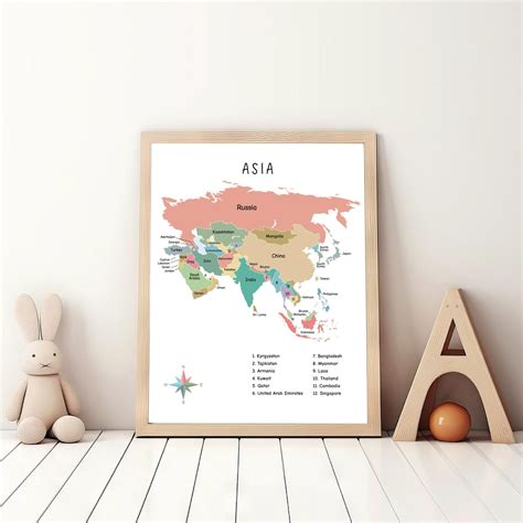 Asia Map Poster 的图像结果