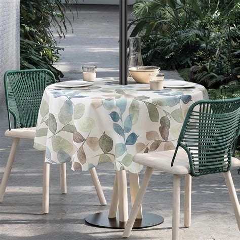 Amazon.com: Colorful Leaf Round Outdoor Tablecloth with Umbrella Hole ...