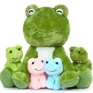 Buy Tezituor 5pc Large Plush Toys: 20" Mommy Frog with 4 Cute Baby ...