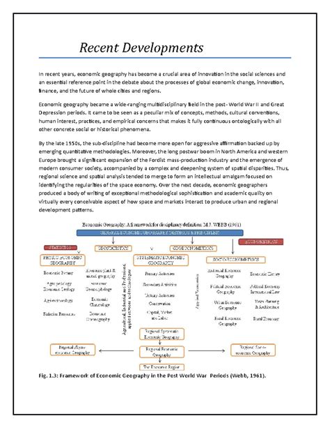 Recent Developments - Economic geography became a wide-ranging ...