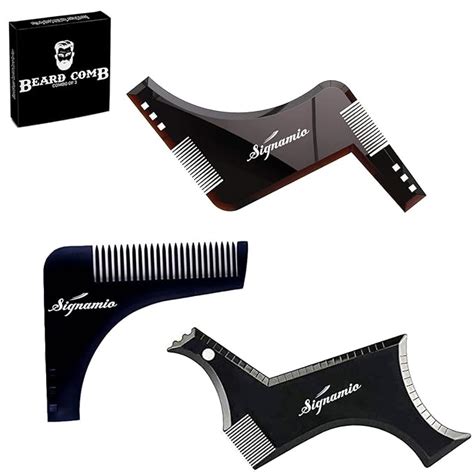 Buy SIGNAMIO Set of 3 Multi Purpose Beard Shaper tool for Men | Beard ...