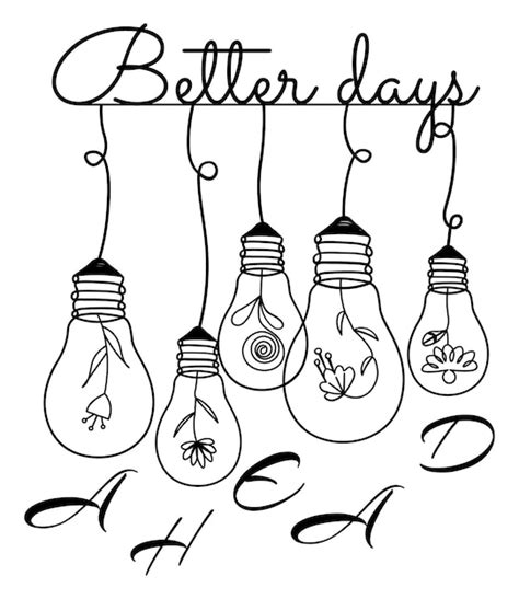 Bessere Tage im Voraus positives Zitatdesign | Premium Vektor