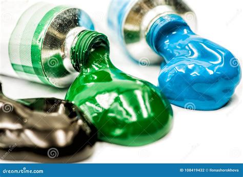 Various Colorful Tubes with Watercolor Paint Stock Photo - Image of ...