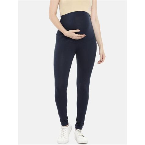 Buy Blush9 Maternity Over The Bump Blue leggings Online