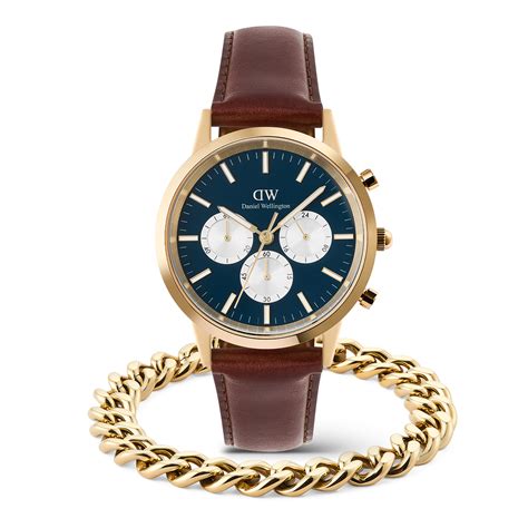 Shop Ellipse Cuban Chain Bracelet Gold Set Online
