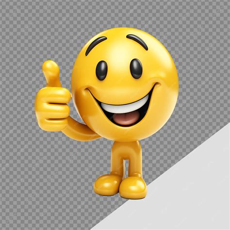Thumbs up emoji png isolated on transparent background | Premium AI ...
