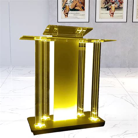 Buy GLIVANTA Transparent Acrylic Podium with Wheels, Pulpitos para ...