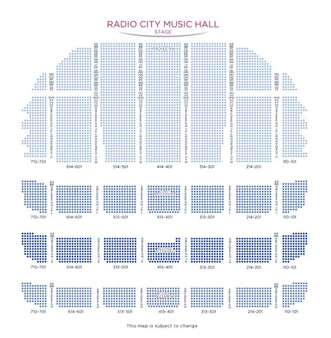 Radio City Music Seating Chart