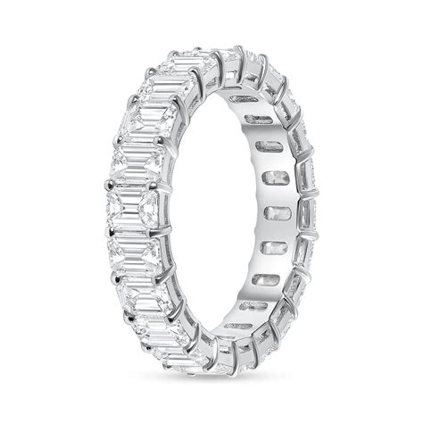 Customizable Emerald Cut Diamond Eternity Wedding band Ring For Sale at ...