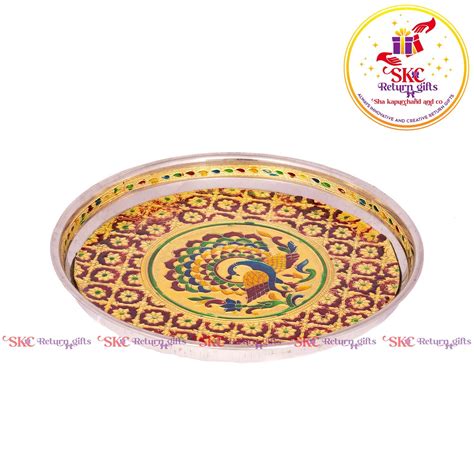 12 Inch Meenakari Pooja Plate – Sha Kapurchand & Co