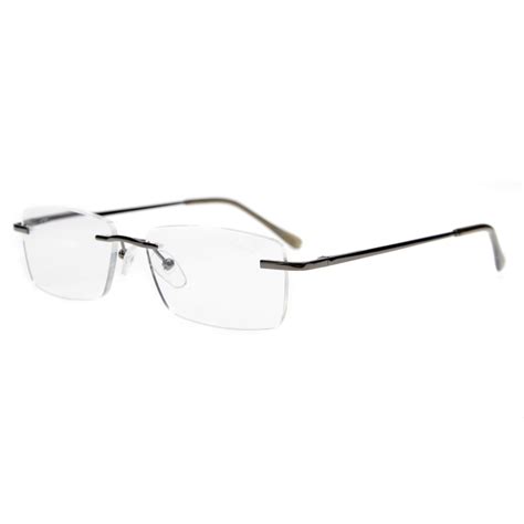 Rimless Rectangle Reading Glasses for Men – eyekeeper.com