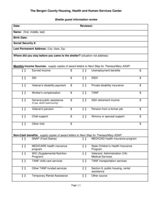 Fillable Online habcnj SHELTER PROGRAM - habcnj Fax Email Print - pdfFiller