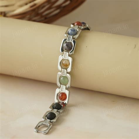 Silver Plated Essential 7 Chakra Bracelet – Japam