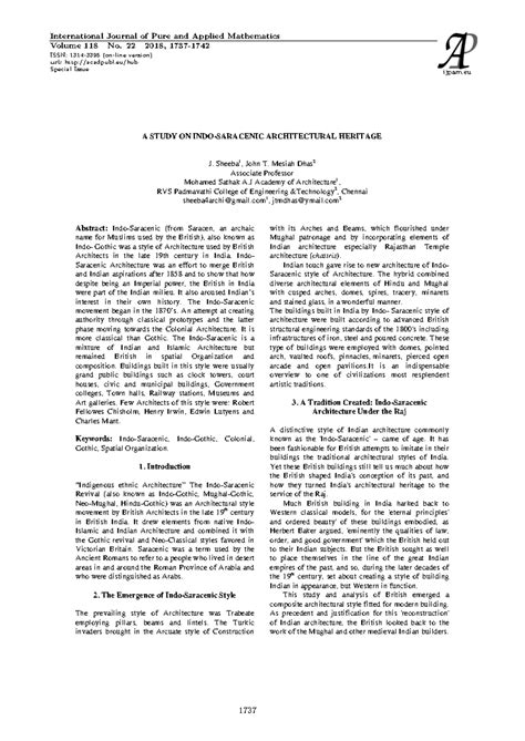Architecture - A STUDY ON INDO-SARACENIC ARCHITECTURAL HERITAGE J ...
