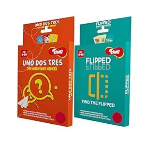 Buy Toiing Uno Dos Tres & Flipped Card Game Combo | Educational Card ...