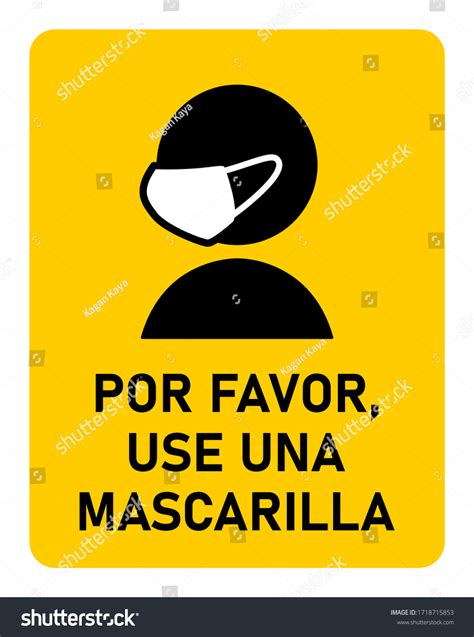 Por Favor Use Una Mascarilla Please: เวกเตอร์สต็อก (ปลอดค่าลิขสิทธิ์ ...