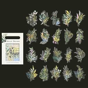 GAH Plant Stickers Set, Plastic Surface, PET Material, Scrapbooking ...