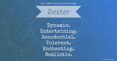 Dexter Name Meaning