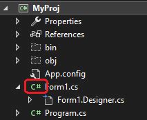 Image result for Visual Studio Form Default Icon
