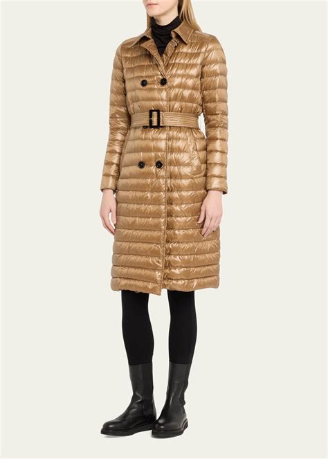 Herno Nylon Ultralight Double-Breasted Puffer Trench Coat - Bergdorf ...