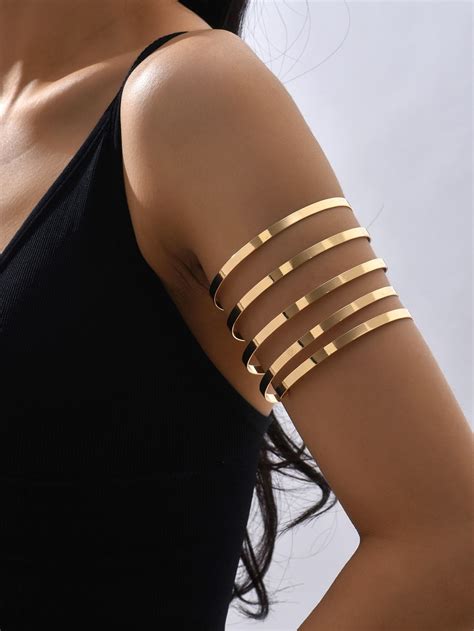 Brazalete | Arm cuff jewelry, Gold arm cuff, Arm bracelets