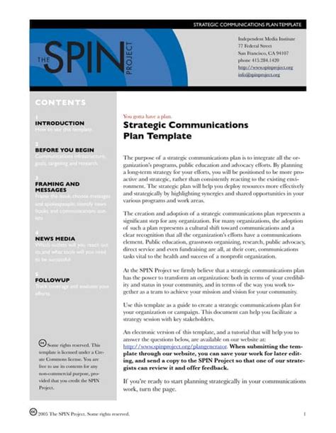 Communication Strategy Template 的图像结果