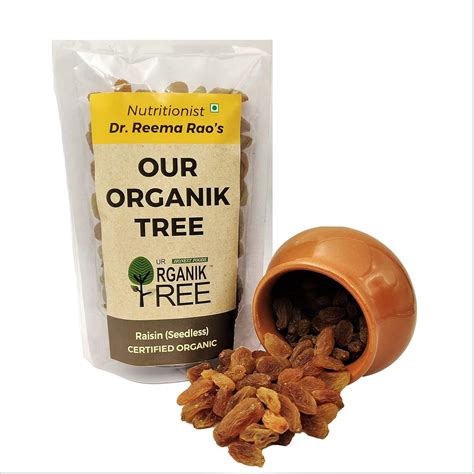 OUR ORGANIK TREE Organic Golden Raisins|Kishmish|Residue Free|No Sulfur ...