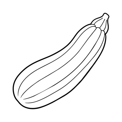 of Coloring Page Zucchini for Kids 42681762 Vector Art at Vecteezy