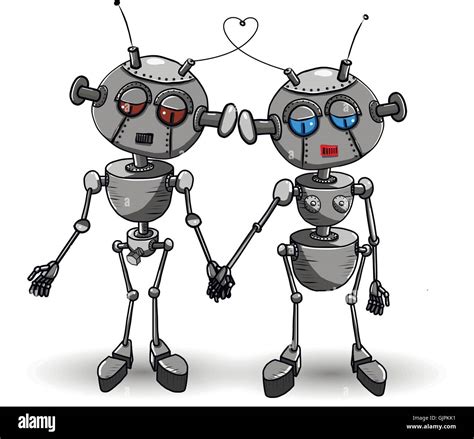 Robot Cartoon Love