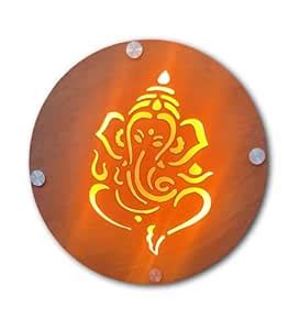 Chalk My Theme Ganesha Idol Wooden Backlight Wall Decor For Home ...