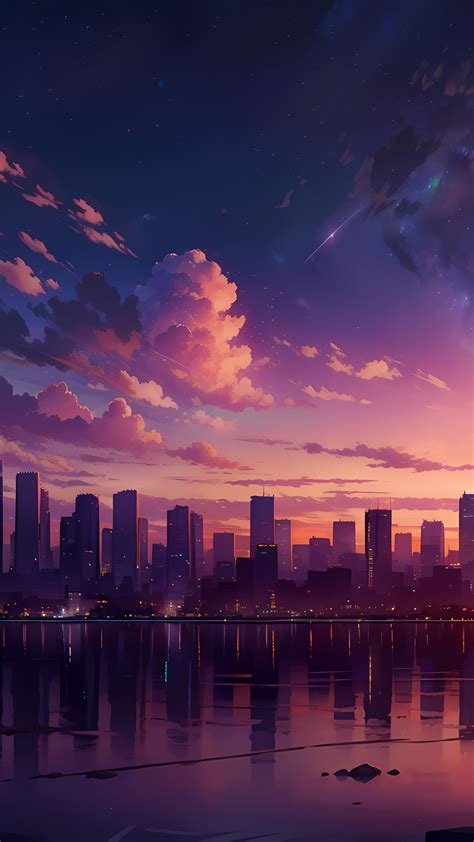 1080x1920 Resolution Purple Sunset 4K City Iphone 7, 6s, 6 Plus and ...