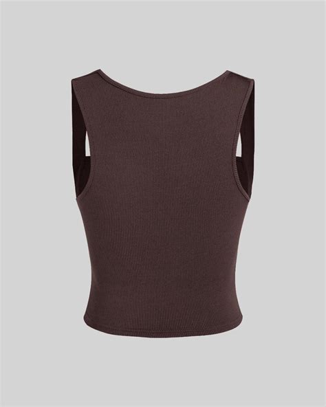 Set Of Two Crop Top With Trouser In Dark Brown - Littlebox India