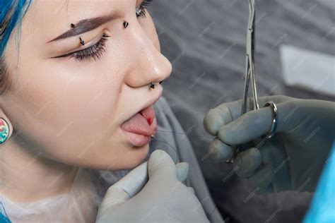 Premium Photo | Tongue splitting cutting the tongue one type of modification of the human body ...