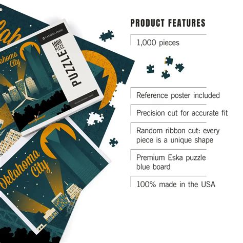 Puzzle | 1000-Piece | Oklahoma City Skyline - PLENTY Mercantile & Venue