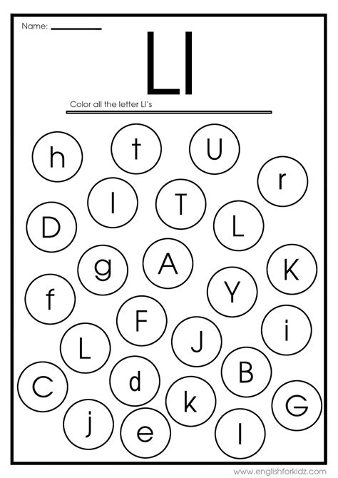 Letter L Worksheets, Flash Cards, Coloring Pages