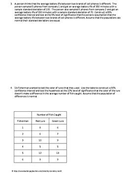 Statistics Sample Problems 的图像结果