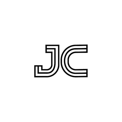 Desenho do logotipo JC monograma letra nome de texto símbolo ...